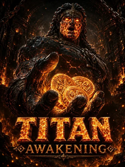 Titan Awakening — ancient fire titan and slot machine